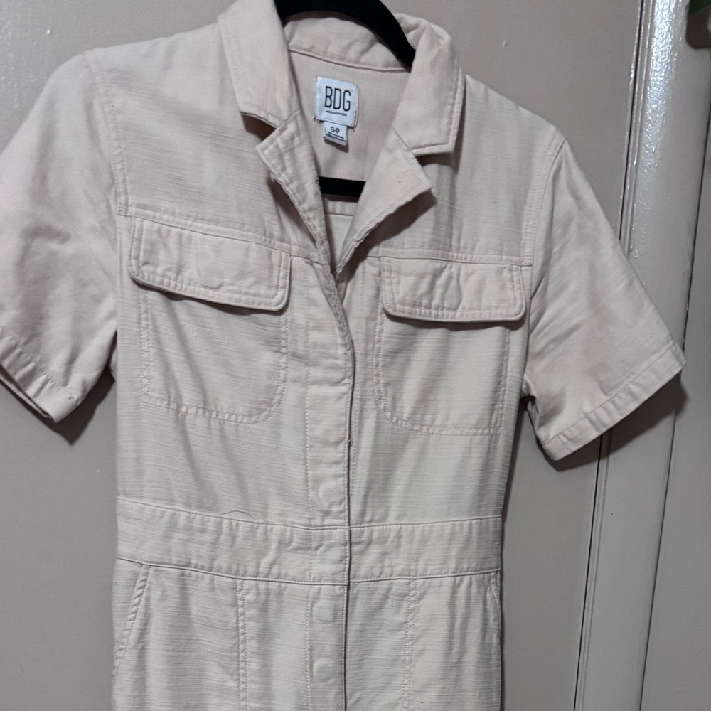 BDG +Urban Outfitters Light Cream Utility Jumpsuit Small
